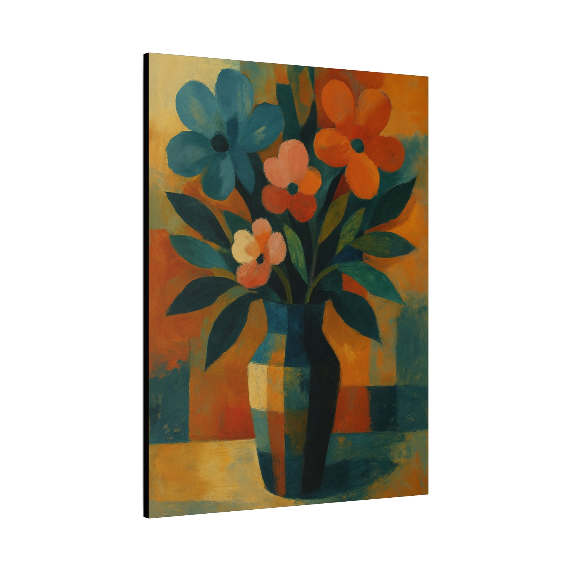 Colorful Floral Wall Art Canvas, Vibrant Home Decor, Flower Painting, Living Room Artwork, Gift for Art Lovers