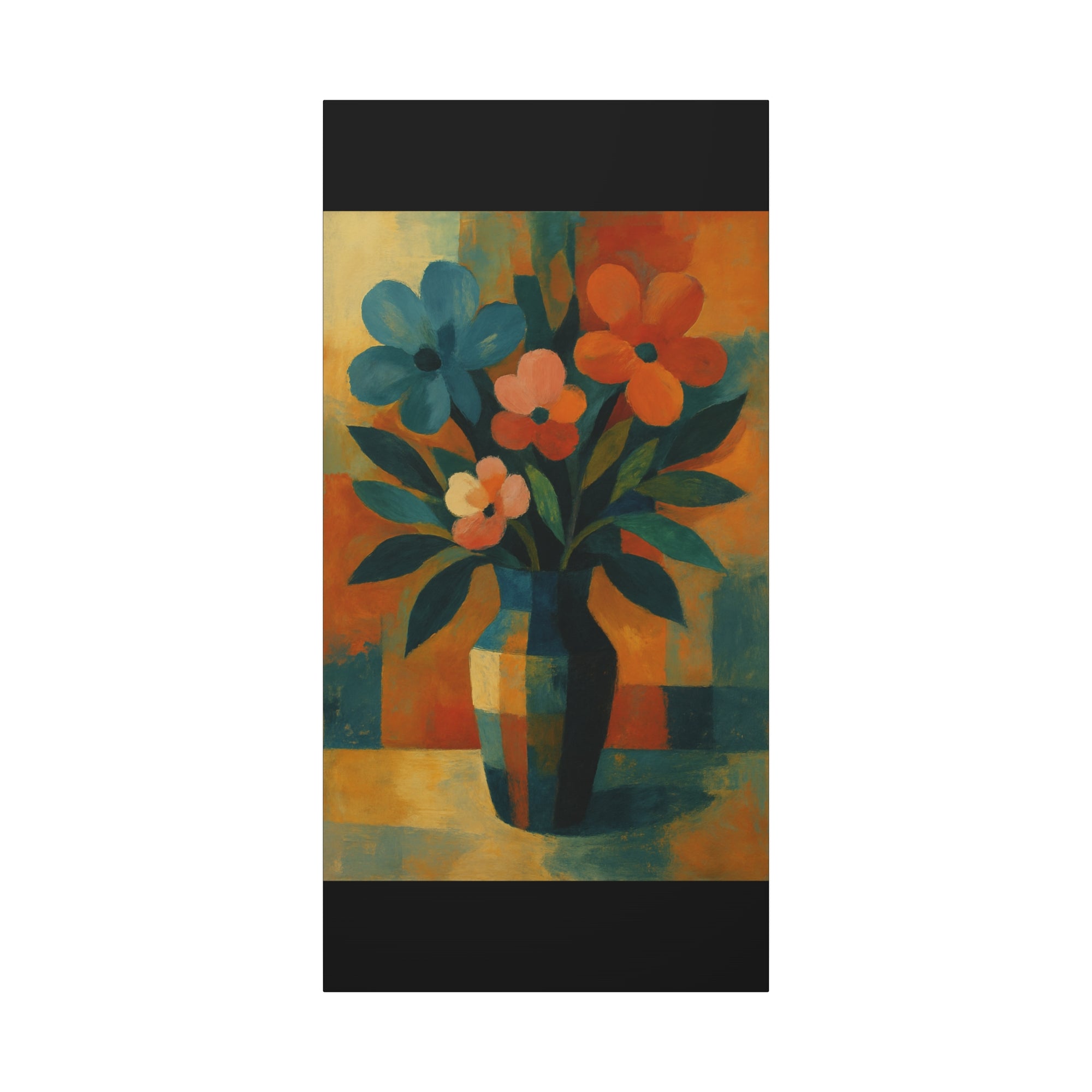 Colorful Floral Wall Art Canvas, Vibrant Home Decor, Flower Painting, Living Room Artwork, Gift for Art Lovers