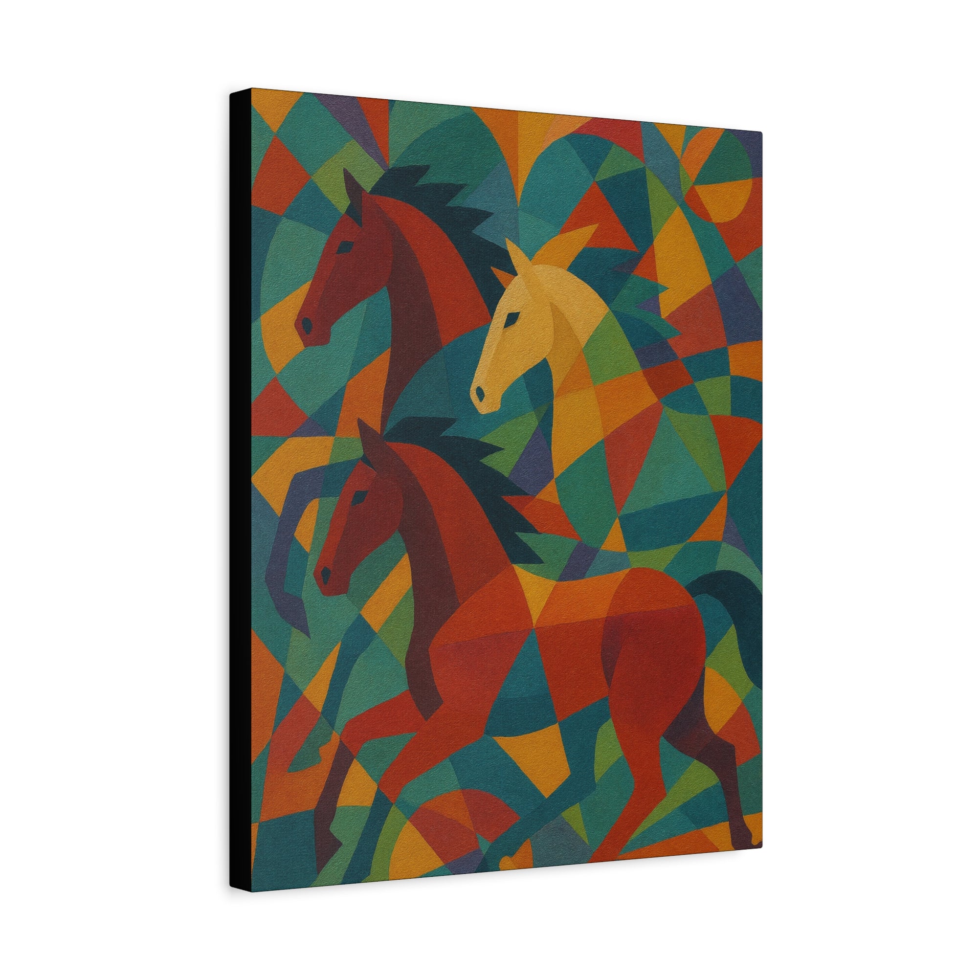 Colorful Horse Art Canvas Print, Vibrant Wall Decor for Horse Lovers, Modern Home Art, Unique Gift for Animal Enthusiasts, Equestrian Decor
