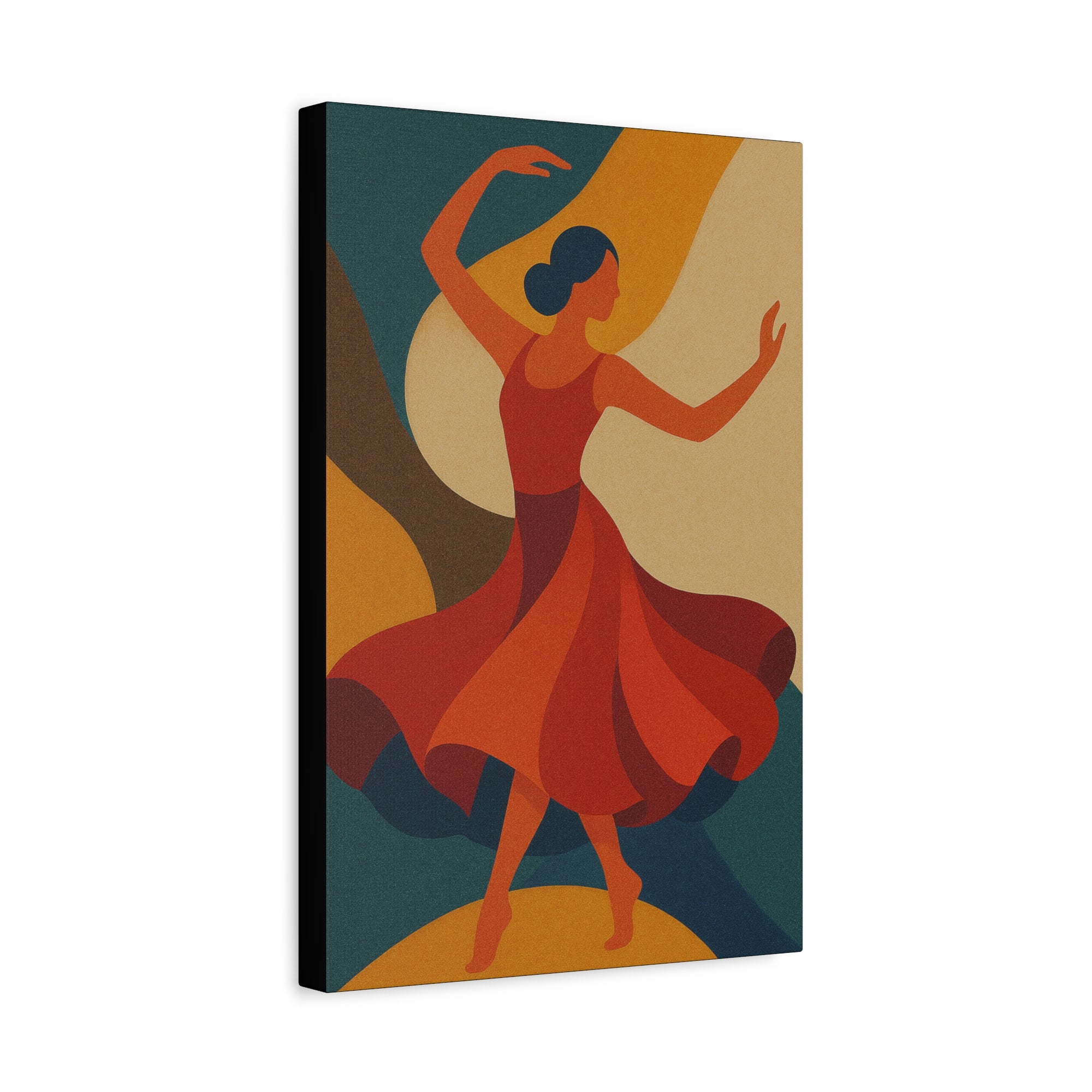 Colorful Dance Art Canvas Print, Home Decor, Gift for Dancers, Wall Art for Living Room, Unique Art Piece, Vibrant Artwork