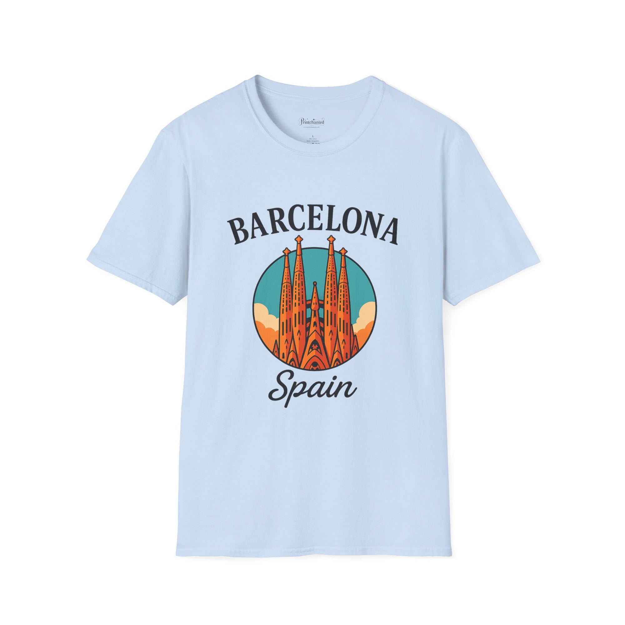Barcelona Spain Unisex Softstyle T-Shirt | Travel Tee, Souvenir Shirt, Gift for Travelers, Vacation Apparel, Summer Outfit