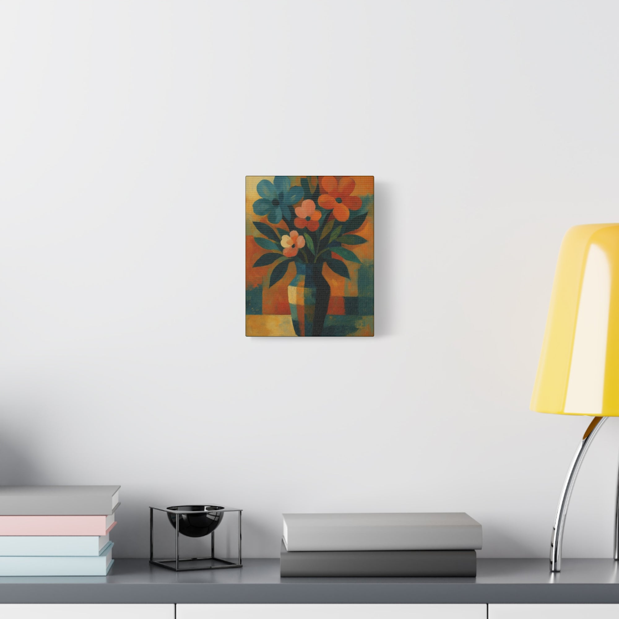Colorful Floral Wall Art Canvas, Vibrant Home Decor, Flower Painting, Living Room Artwork, Gift for Art Lovers