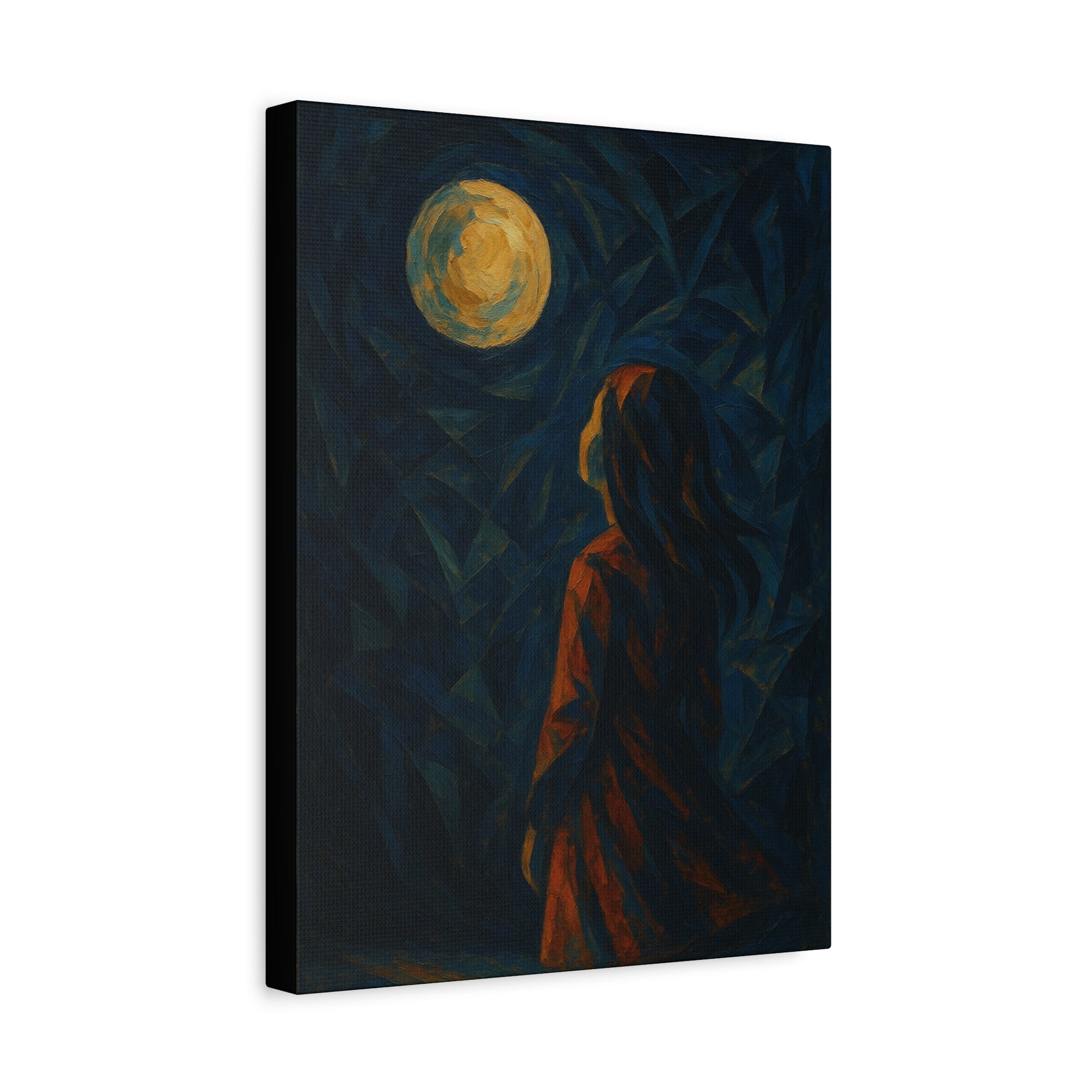 Canvas Wall Art - Serene Nightscape, Inspirational Home Decor, Modern Wall Hanging, Gift for Art Lovers, Bedroom Decor