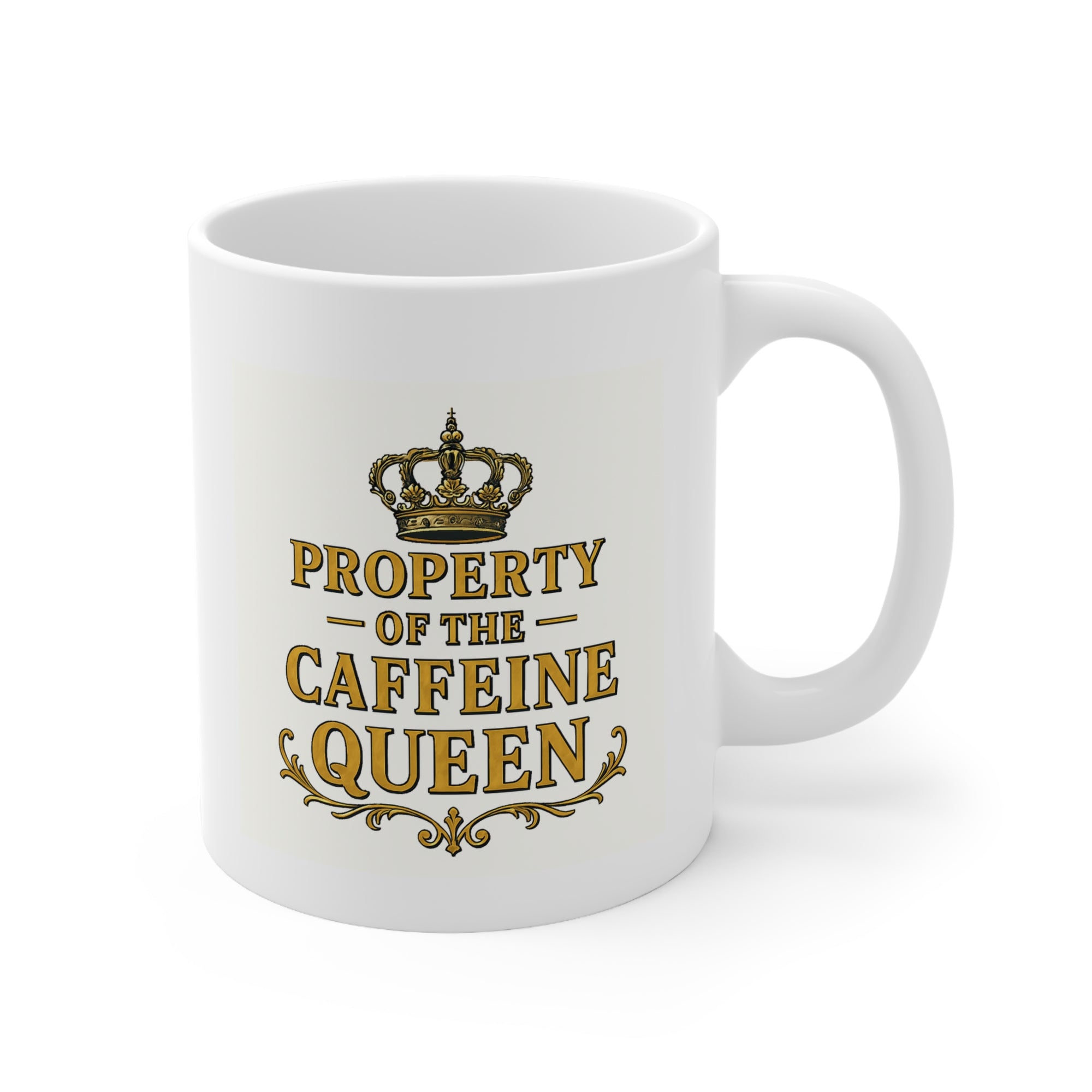 Caffeine Queen Mug: Perfect Gift for Coffee Lovers, Morning Ritual, Tea Lovers, Busy Professionals, Fun Kitchen Decor