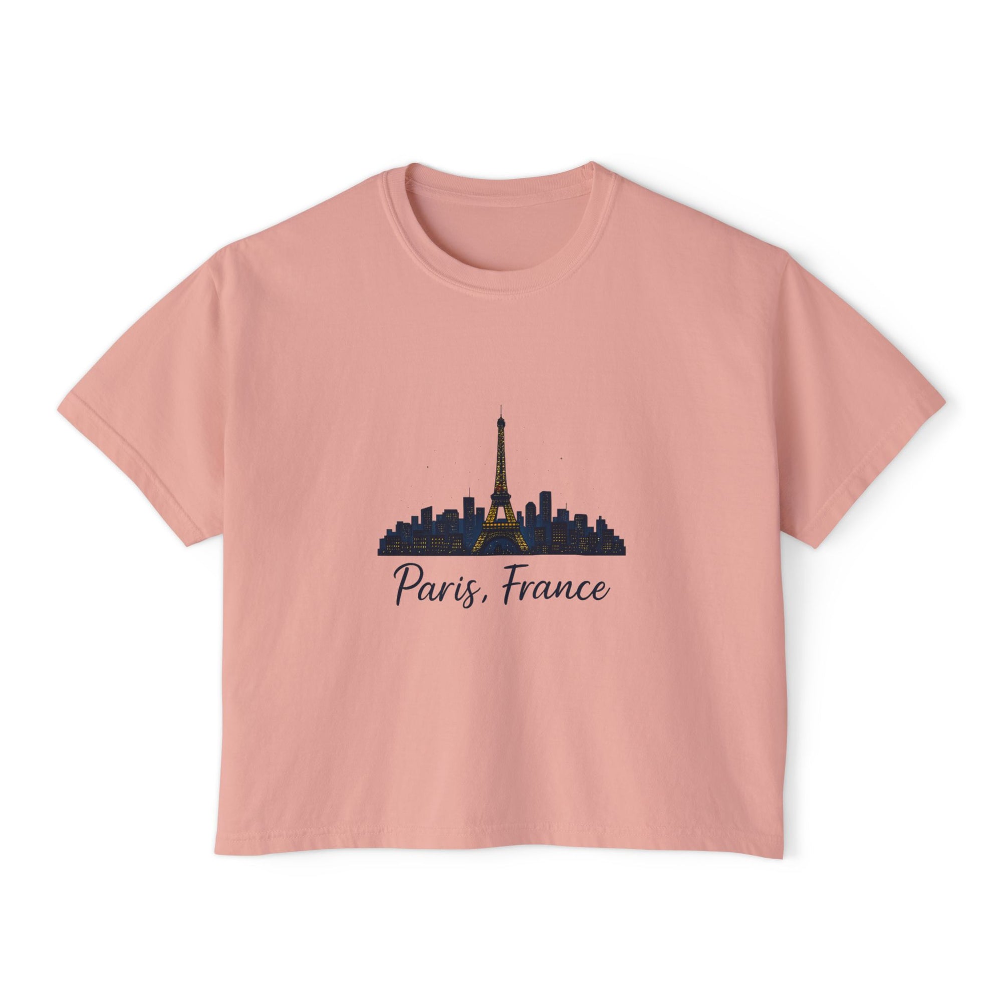 Paris Skyline Women's Boxy Tee | Cute Paris Shirt, Travel Tee, Gift for Paris Lovers, Adventure T-Shirt, Vacation Style