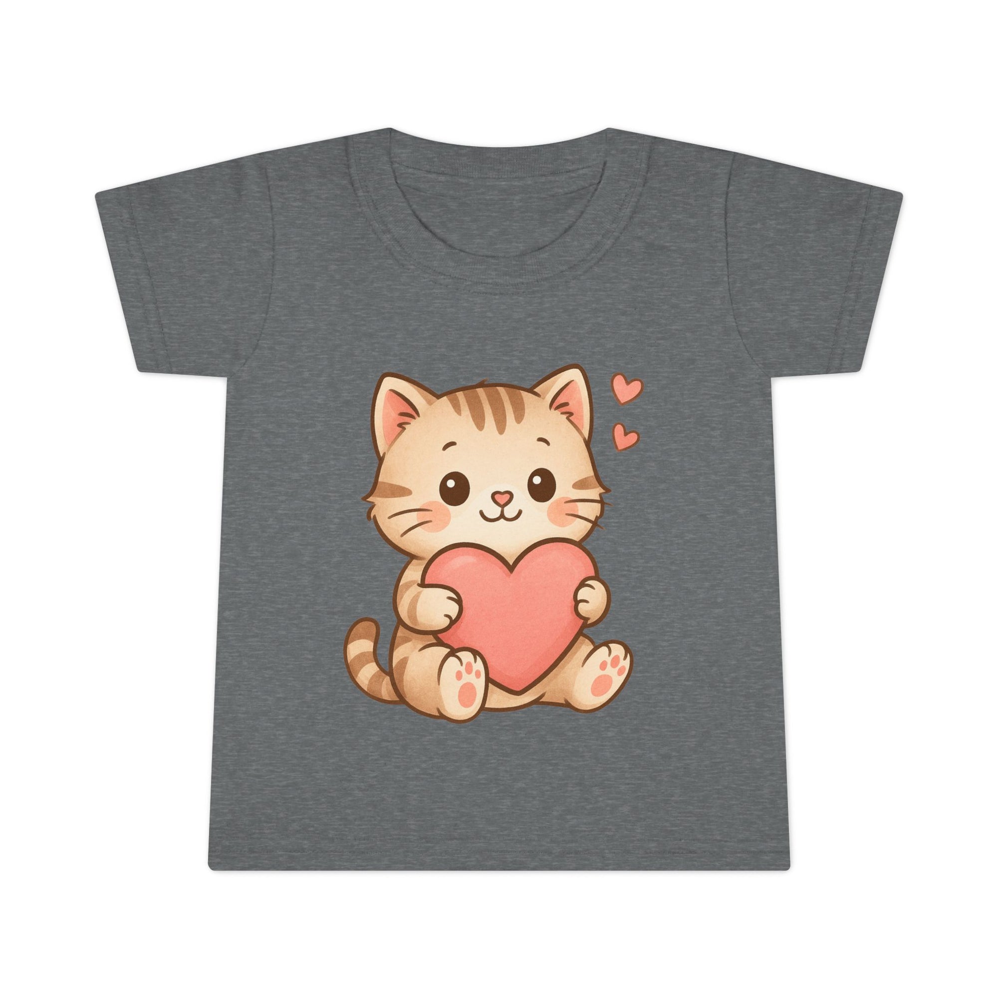 Cute Cat Love Toddler T-Shirt, Kids Cute Cat Tee, Baby Shower Gift, Toddler Birthday Gift, Pet Lover Shirt, Cute Animal Apparel