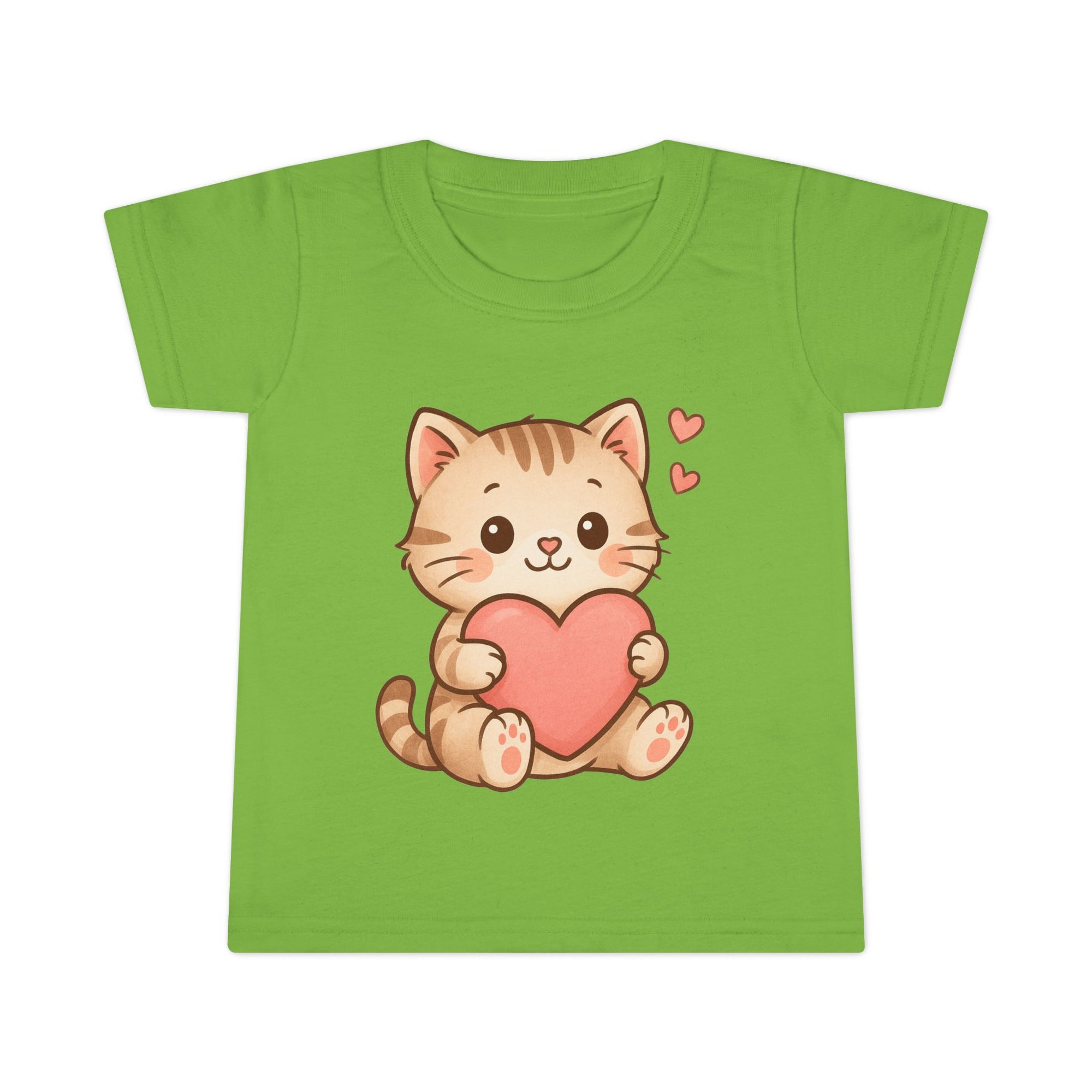 Cute Cat Love Toddler T-Shirt, Kids Cute Cat Tee, Baby Shower Gift, Toddler Birthday Gift, Pet Lover Shirt, Cute Animal Apparel
