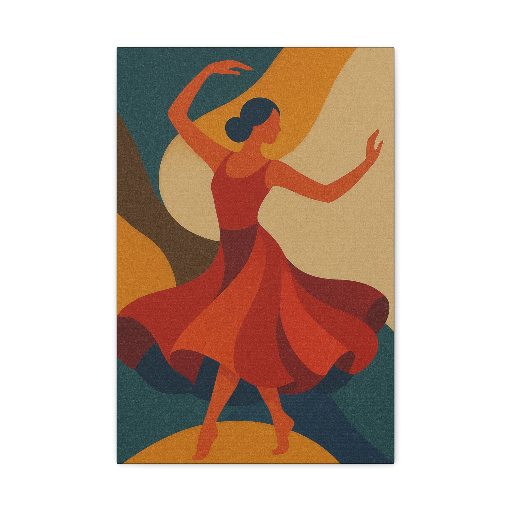 Colorful Dance Art Canvas Print, Home Decor, Gift for Dancers, Wall Art for Living Room, Unique Art Piece, Vibrant Artwork