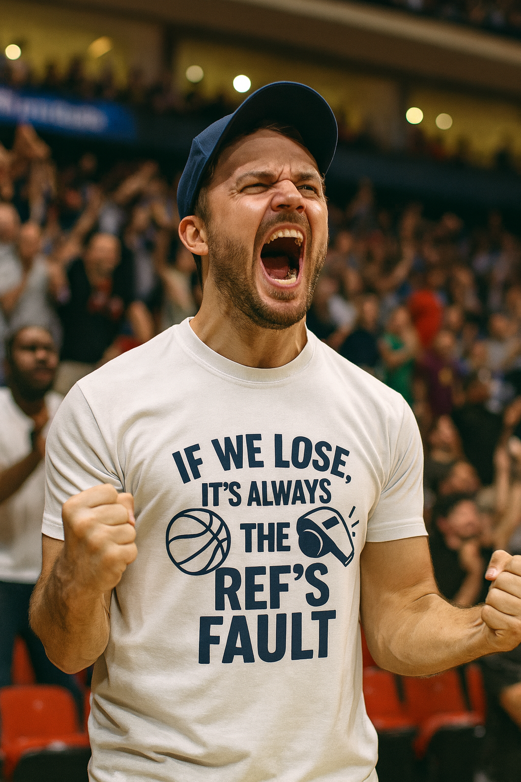 Basketball Referee Humorous T-Shirt, Sports Fan Gift, Unisex Cotton Tee, Birthday Present, Casual Wear, Sports Apparel