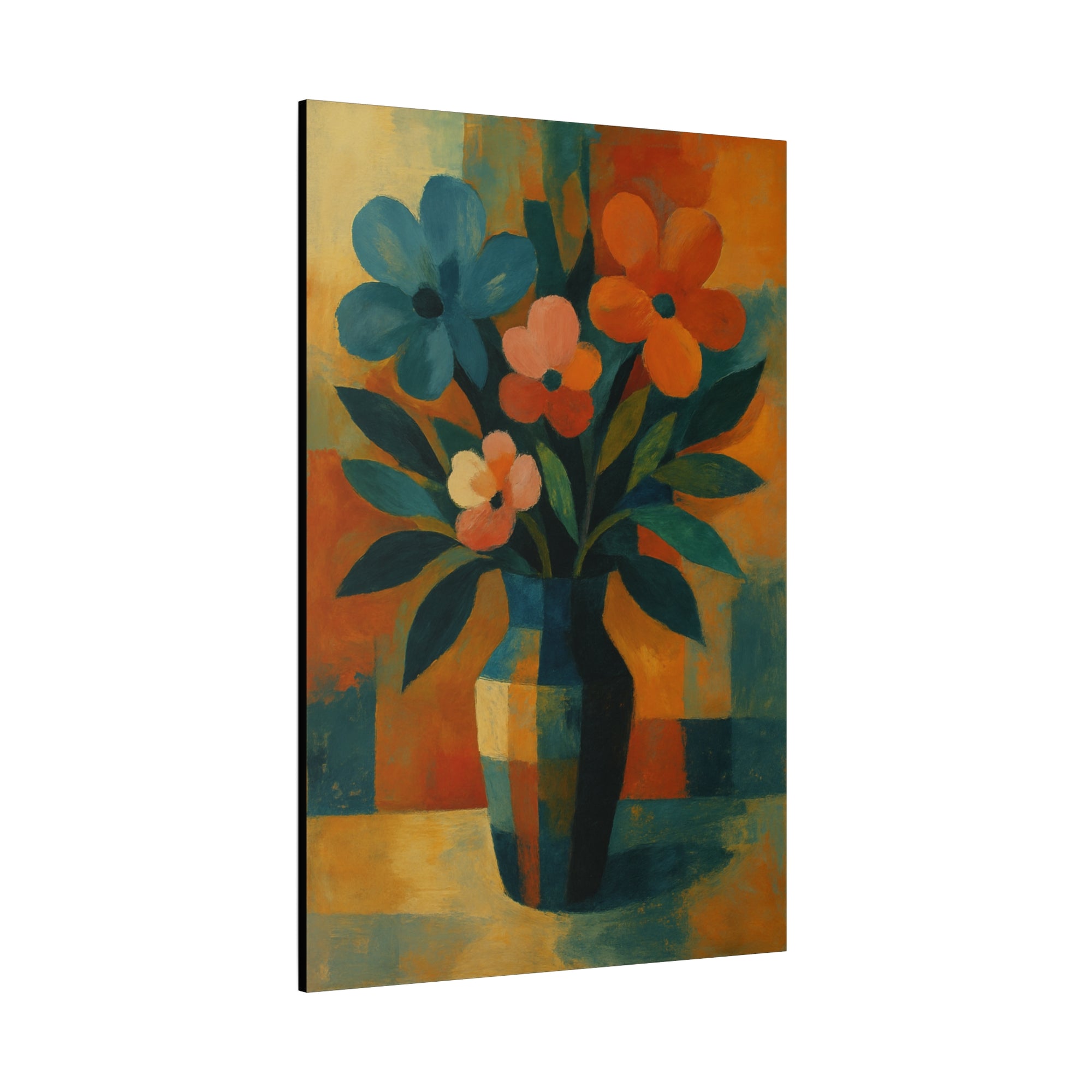 Colorful Floral Wall Art Canvas, Vibrant Home Decor, Flower Painting, Living Room Artwork, Gift for Art Lovers
