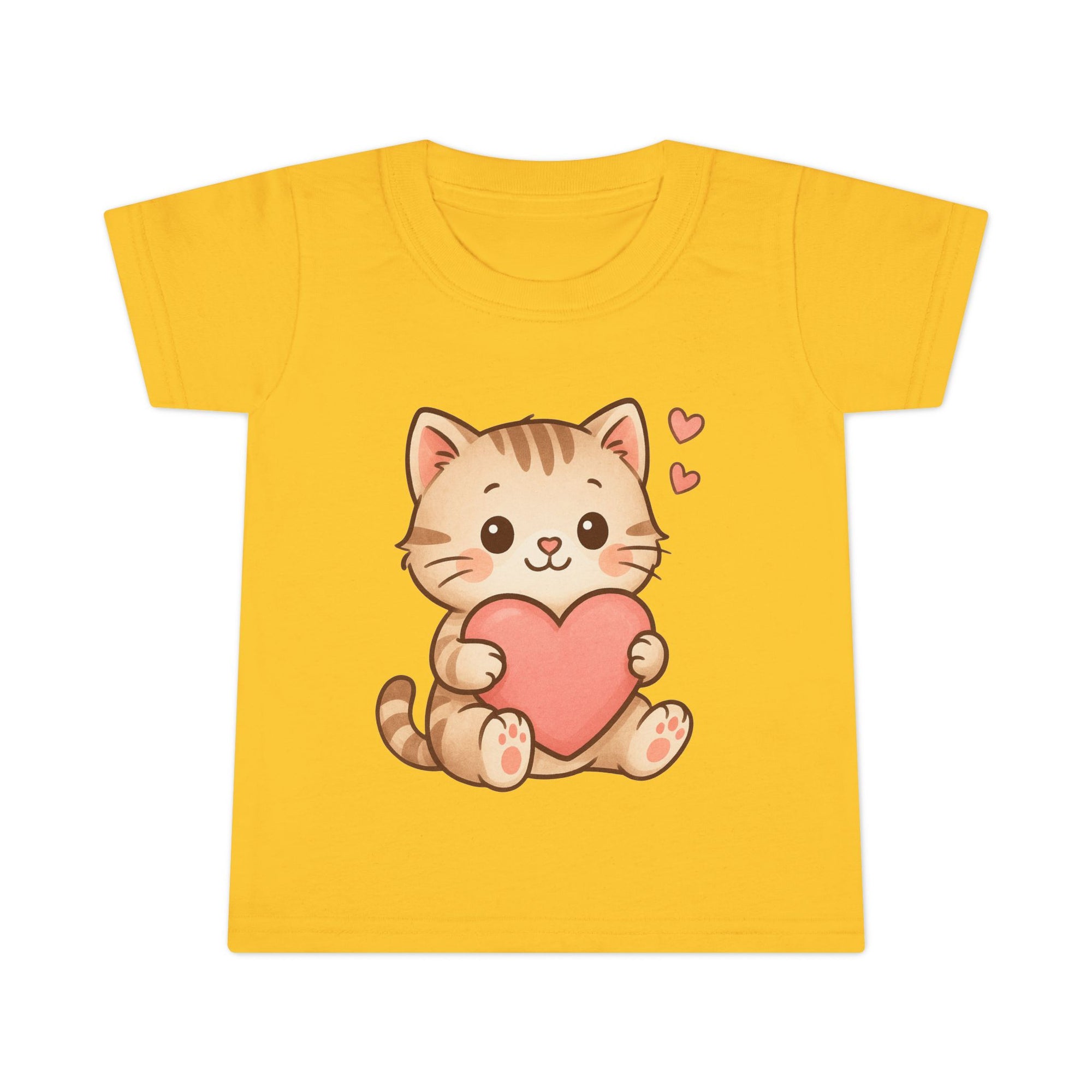 Cute Cat Love Toddler T-Shirt, Kids Cute Cat Tee, Baby Shower Gift, Toddler Birthday Gift, Pet Lover Shirt, Cute Animal Apparel