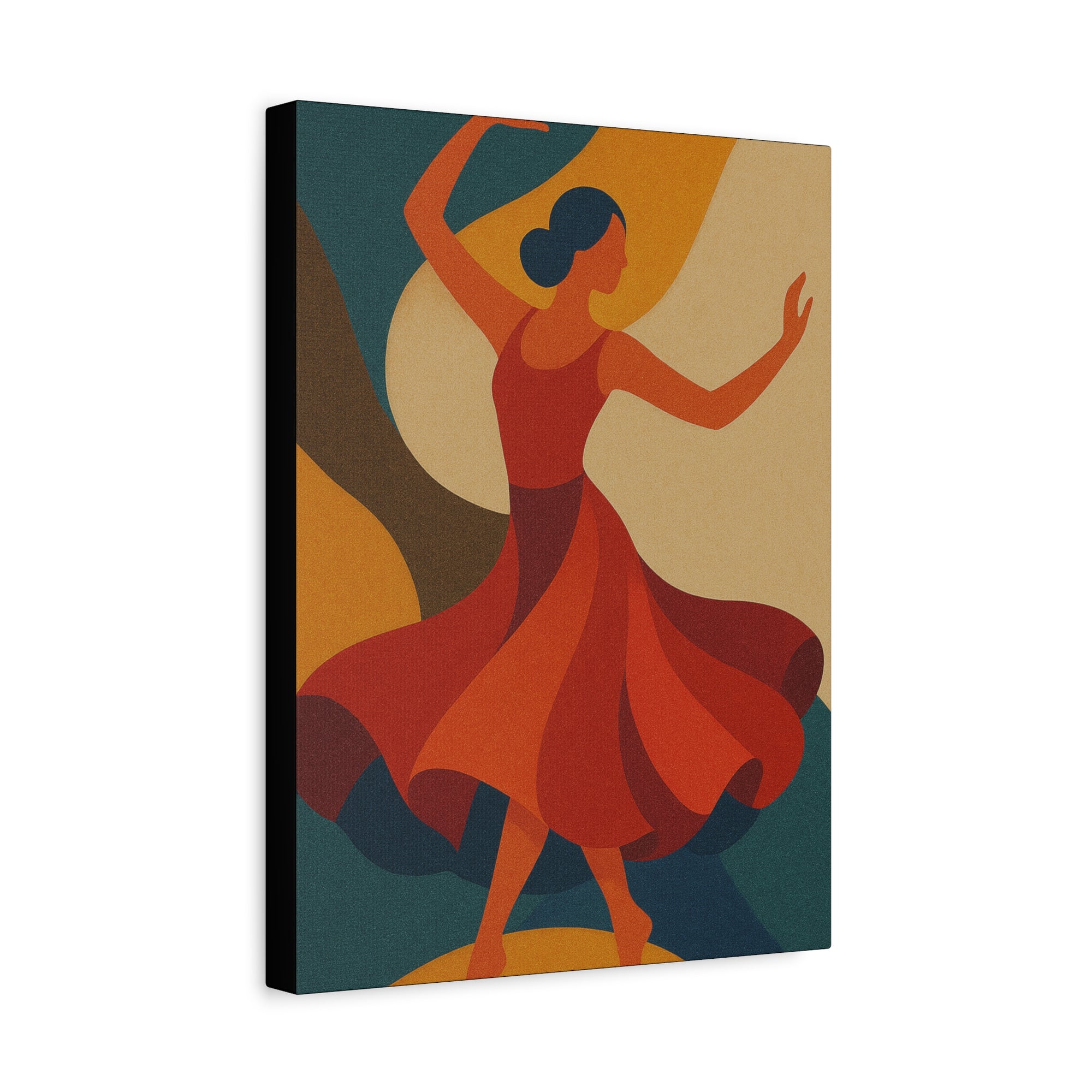 Colorful Dance Art Canvas Print, Home Decor, Gift for Dancers, Wall Art for Living Room, Unique Art Piece, Vibrant Artwork
