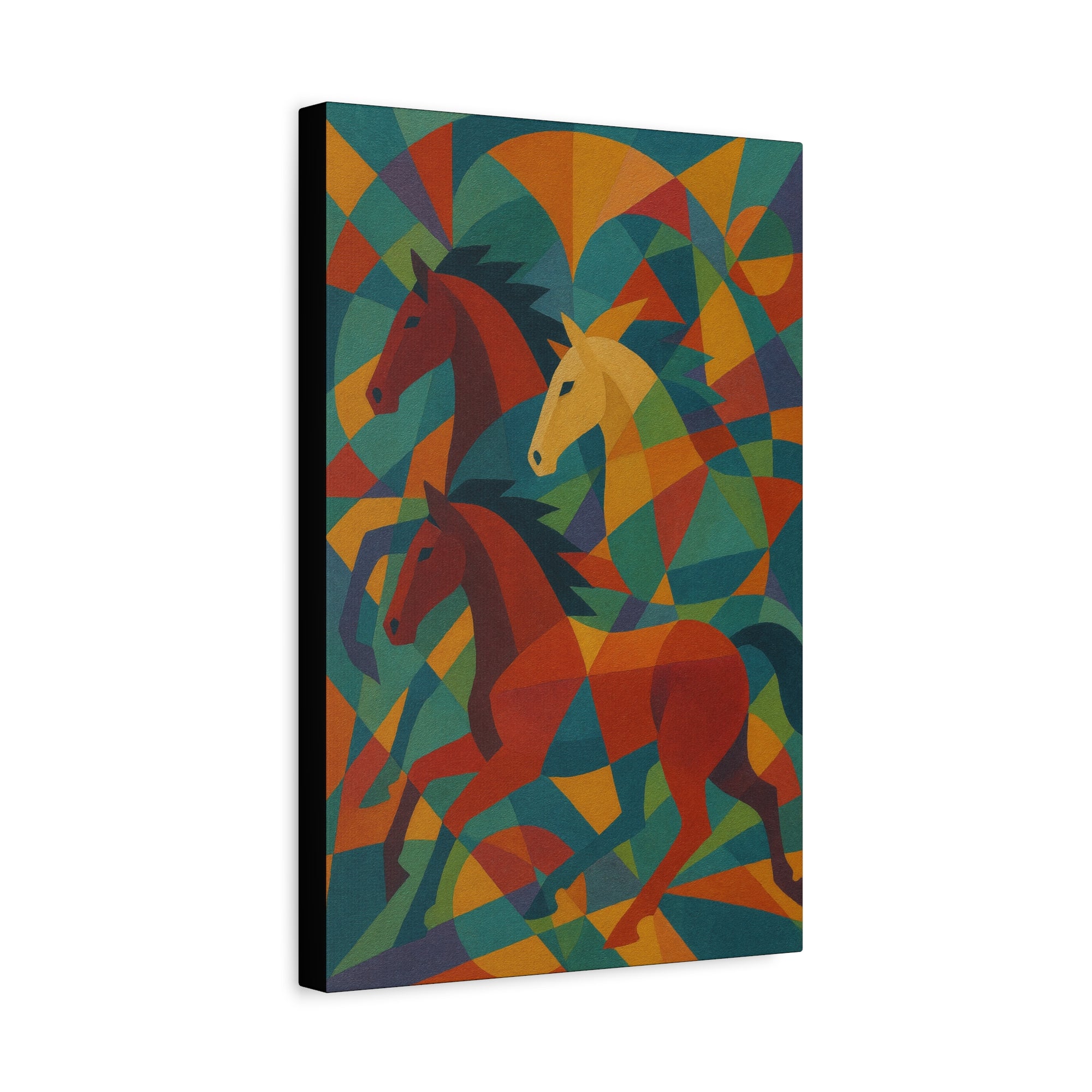 Colorful Horse Art Canvas Print, Vibrant Wall Decor for Horse Lovers, Modern Home Art, Unique Gift for Animal Enthusiasts, Equestrian Decor