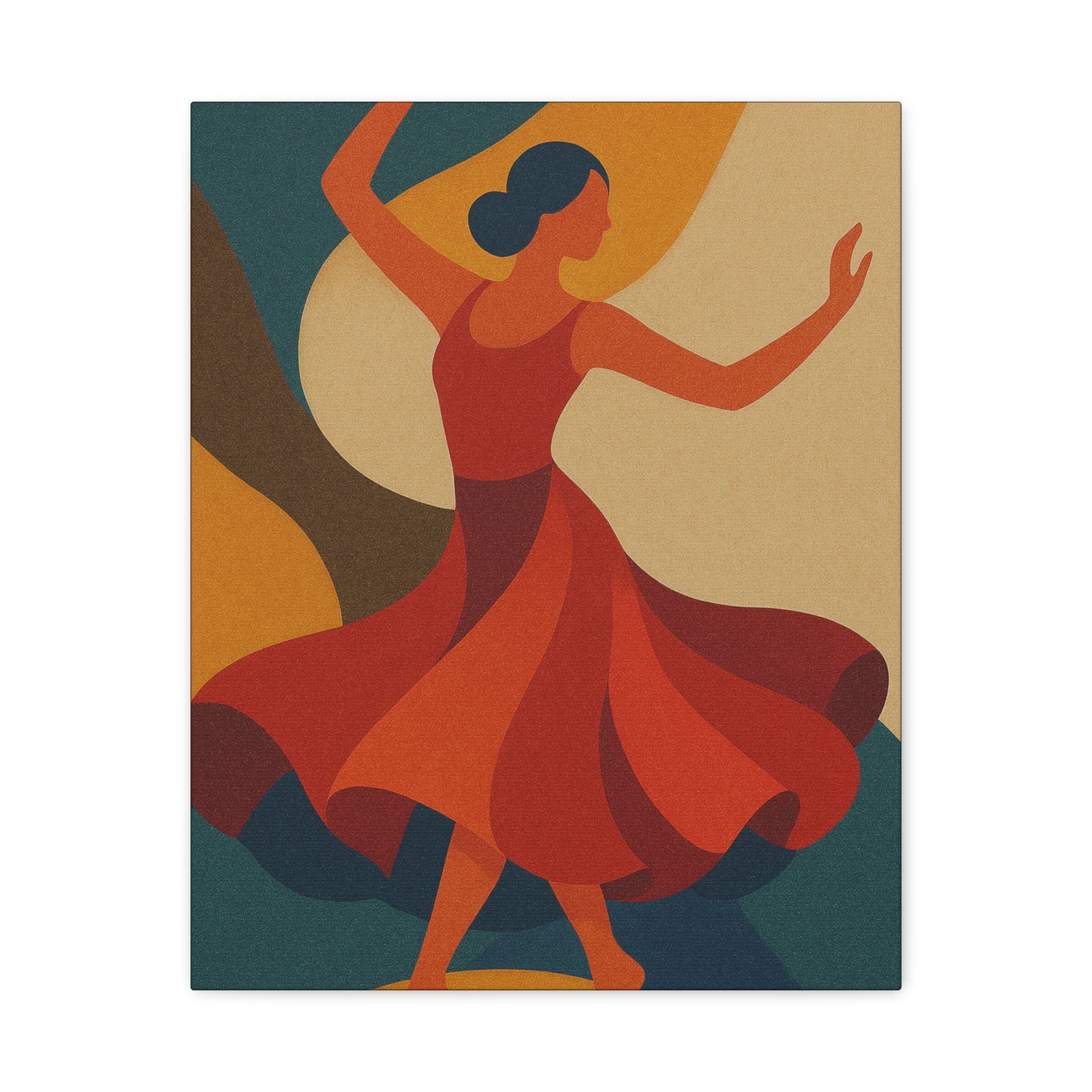 Colorful Dance Art Canvas Print, Home Decor, Gift for Dancers, Wall Art for Living Room, Unique Art Piece, Vibrant Artwork
