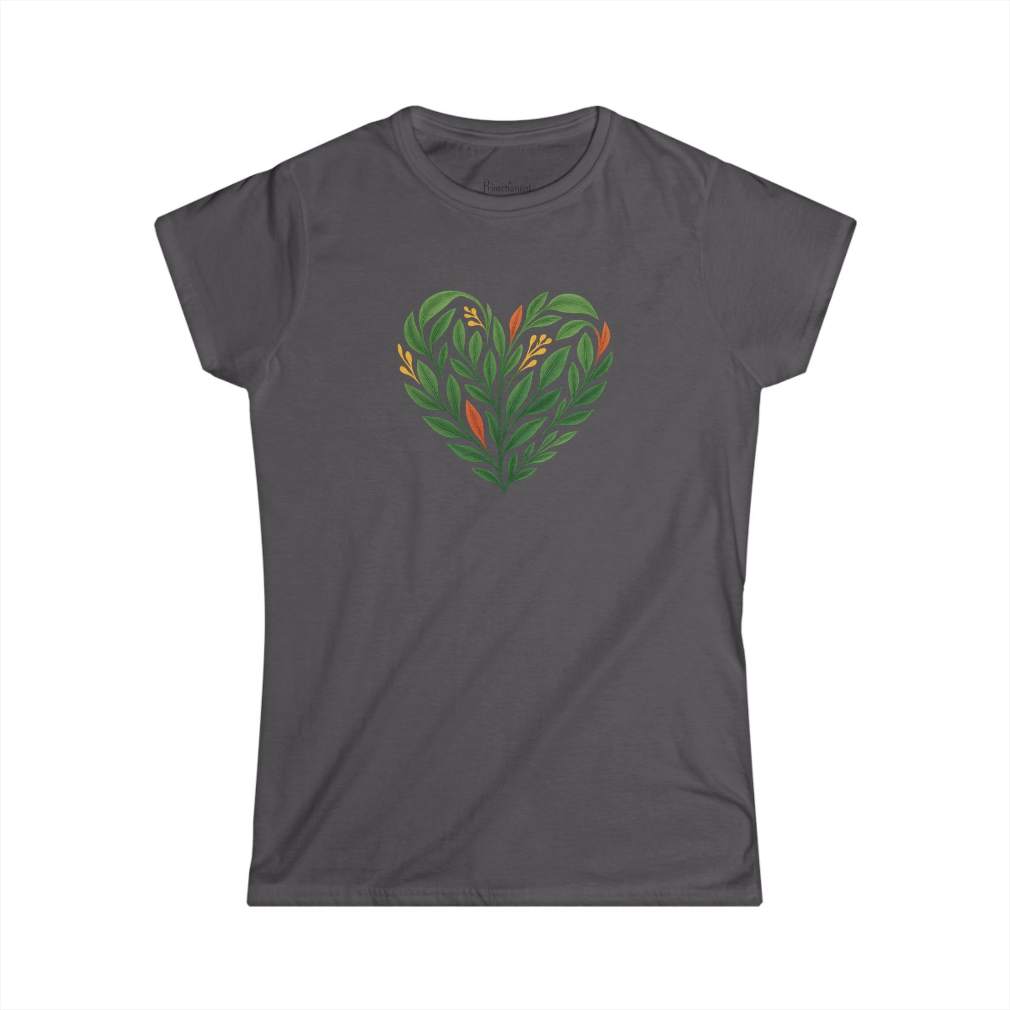 Women's Floral Heart Tee, Eco-Friendly T-Shirt, Gift for Nature Lovers, Casual Outfit, Perfect for Valentine's Day, Mother's Day