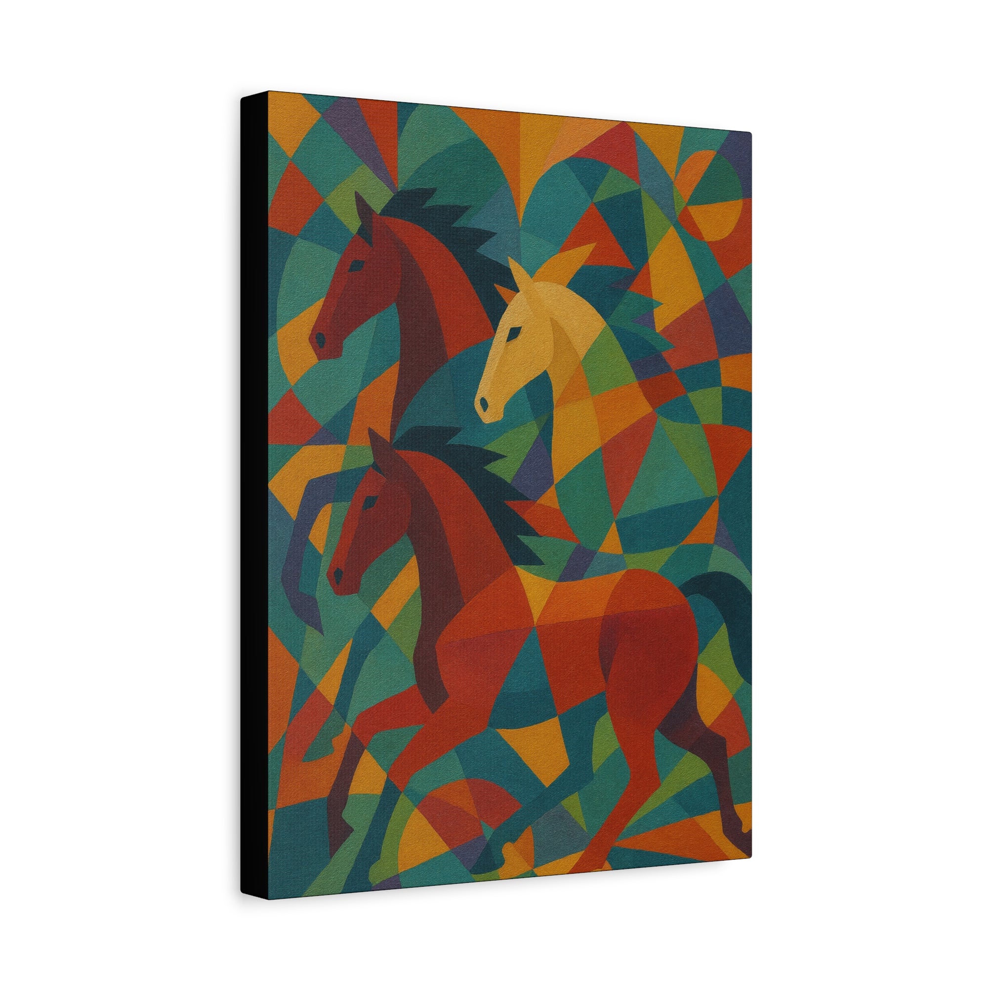 Colorful Horse Art Canvas Print, Vibrant Wall Decor for Horse Lovers, Modern Home Art, Unique Gift for Animal Enthusiasts, Equestrian Decor