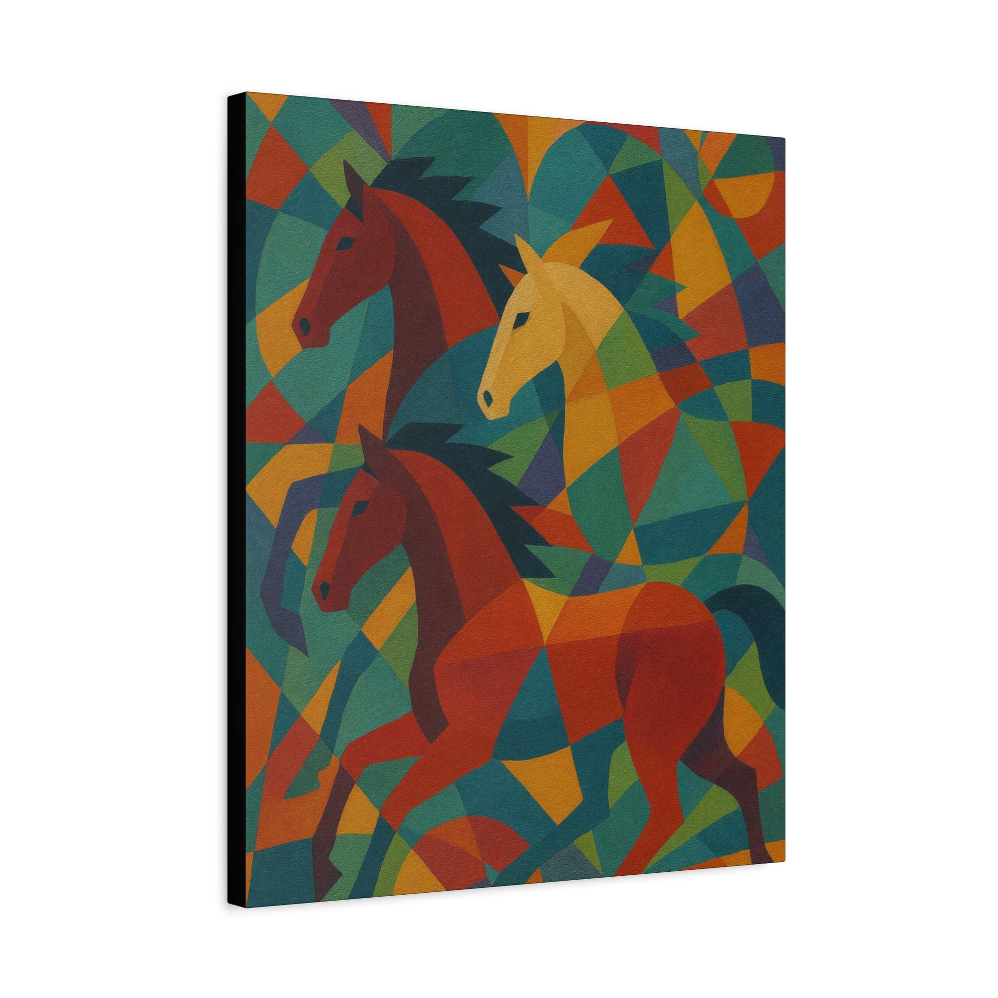 Colorful Horse Art Canvas Print, Vibrant Wall Decor for Horse Lovers, Modern Home Art, Unique Gift for Animal Enthusiasts, Equestrian Decor