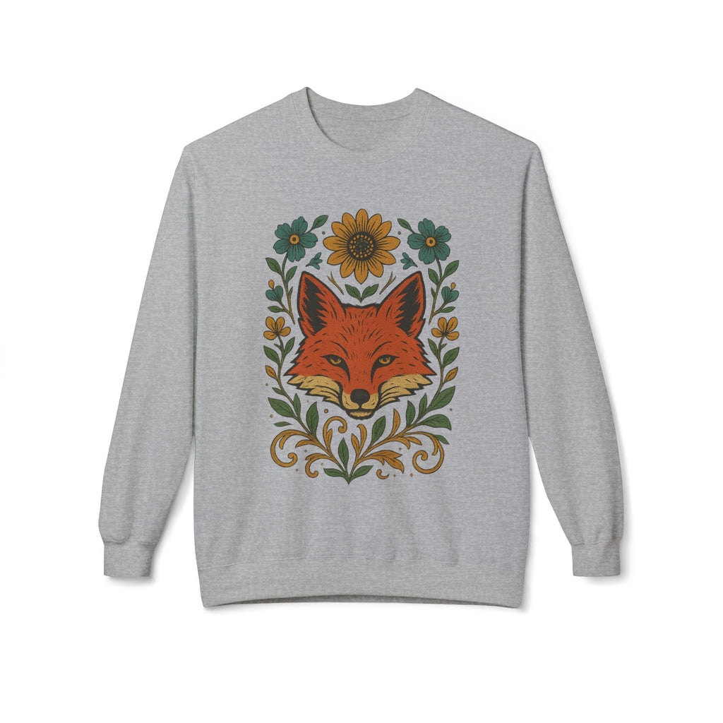 Cozy Fox Sweatshirt - Unisex Midweight Fleece Pullover, Perfect for Fall Layering, Nature Lovers Gift, Cute Animal Apparel, [...]