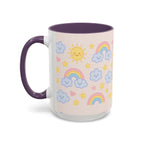 Whimsical Coffee Mug - Rainbow Sunshine Cloud Design, Cute Gift for Kids, Cheerful Home Decor, Perfect for Birthdays, Coffee Lover