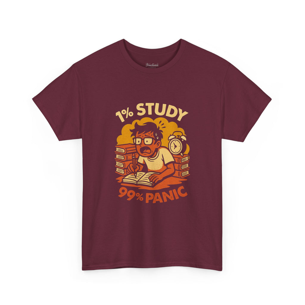 Study Panic Tee - Unisex Heavy Cotton Tee, Perfect for Students, Back to School, Stress Relief Gift, Study Humor Apparel, Exam Season [...]