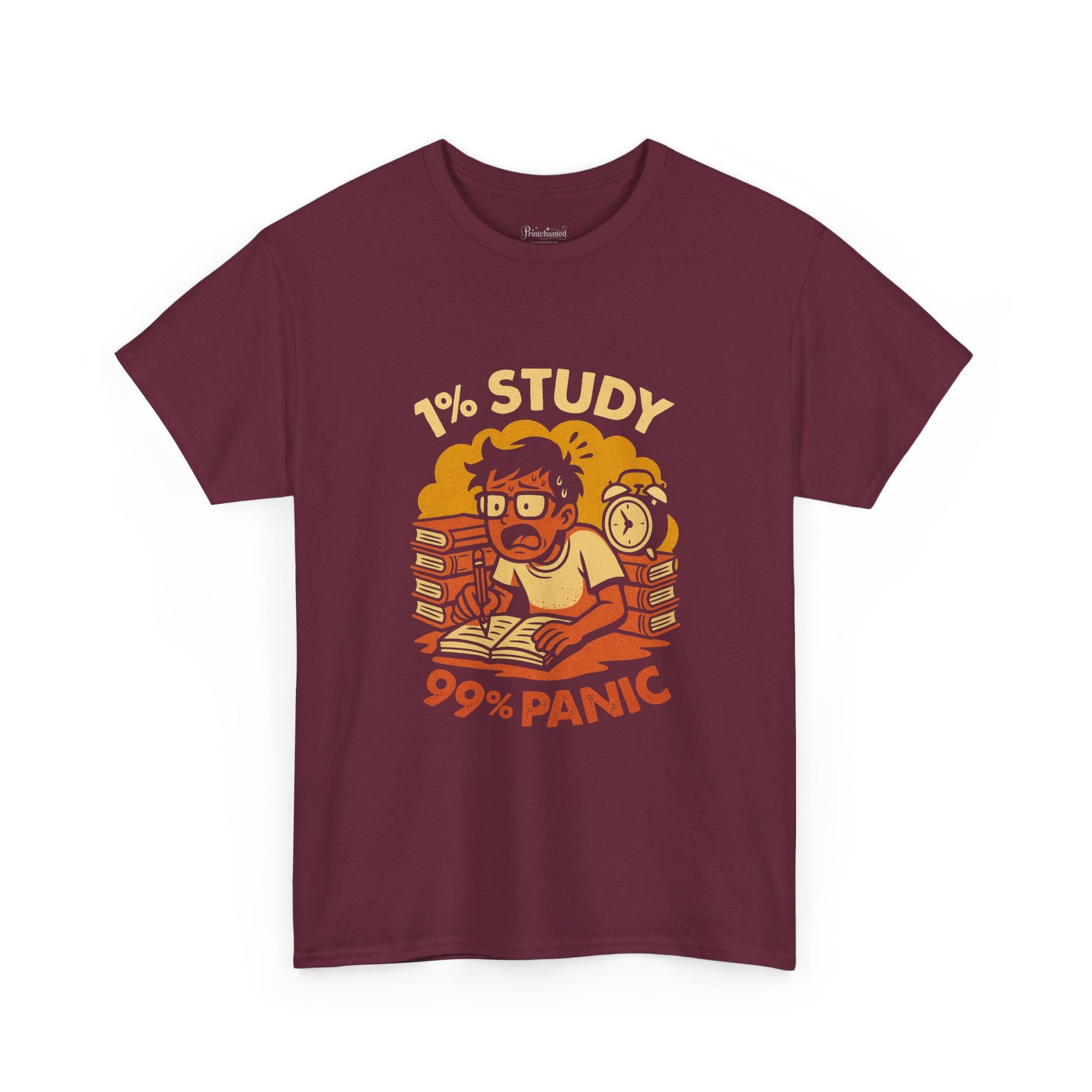 Study Panic Tee - Unisex Heavy Cotton Tee, Perfect for Students, Back to School, Stress Relief Gift, Study Humor Apparel, Exam Season [...]