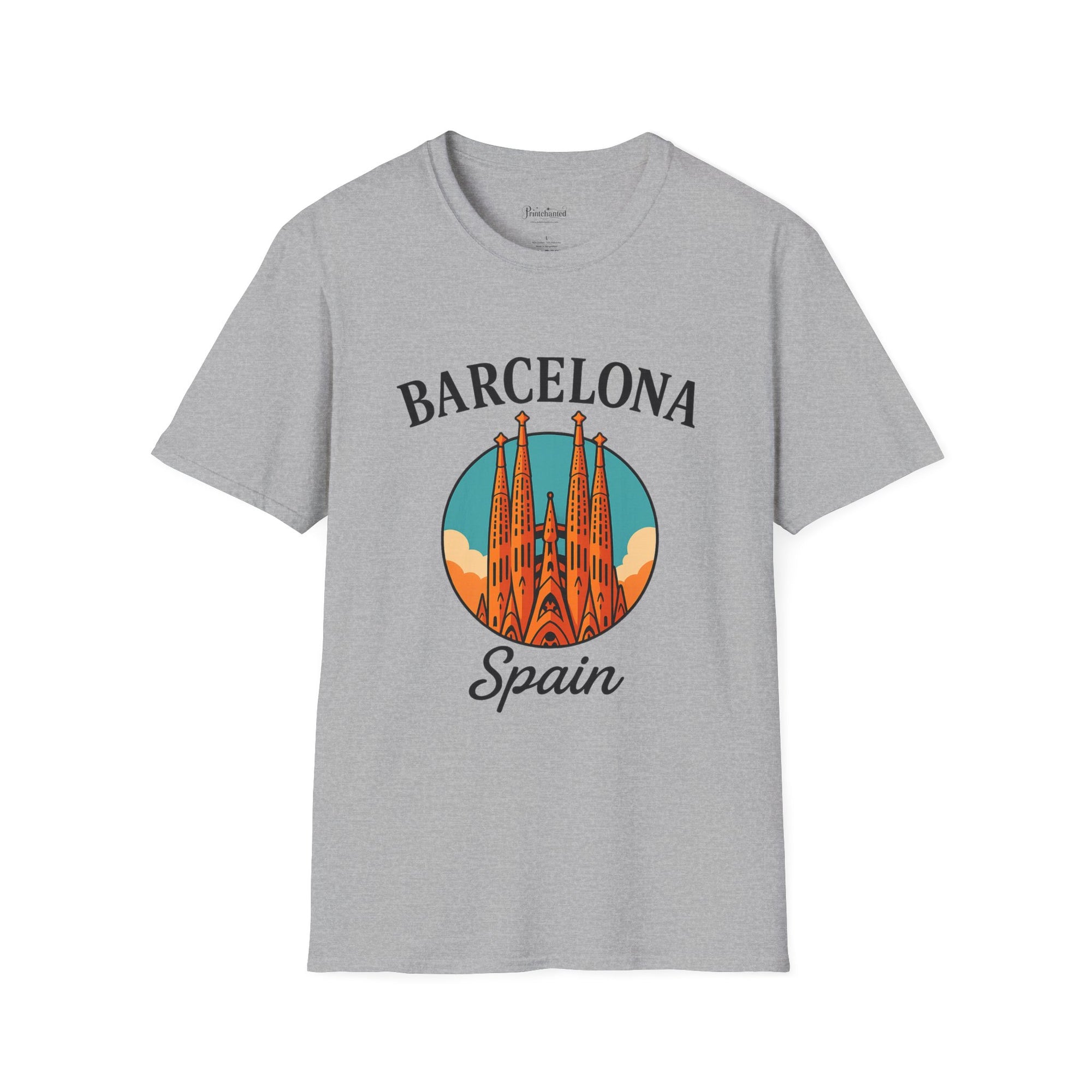 Barcelona Spain Unisex Softstyle T-Shirt | Travel Tee, Souvenir Shirt, Gift for Travelers, Vacation Apparel, Summer Outfit