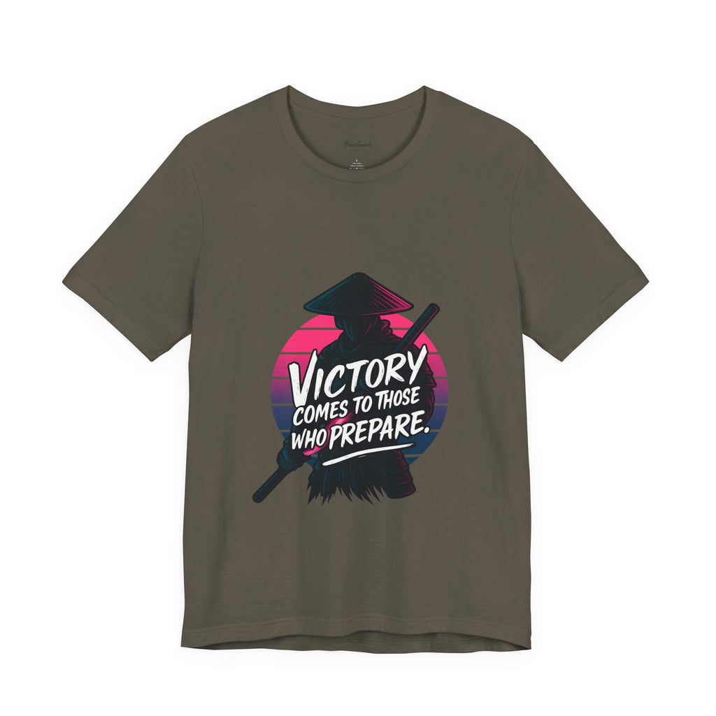 Victory Comes to Those Who Prepare Tee, Motivational T-Shirt, Unisex Graphic Tee, Inspirational Casual Wear, Gift for Gamers and Coaches