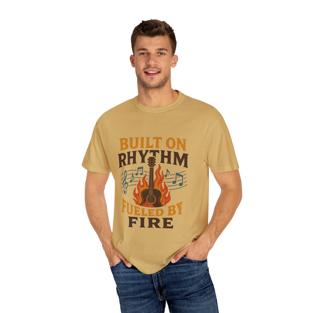 Rhythmic Fire T-Shirt, Music Lover Tee, Festival Apparel, Unisex Gift, Casual Wear, Band Merchandise