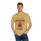 Rhythmic Fire T-Shirt, Music Lover Tee, Festival Apparel, Unisex Gift, Casual Wear, Band Merchandise