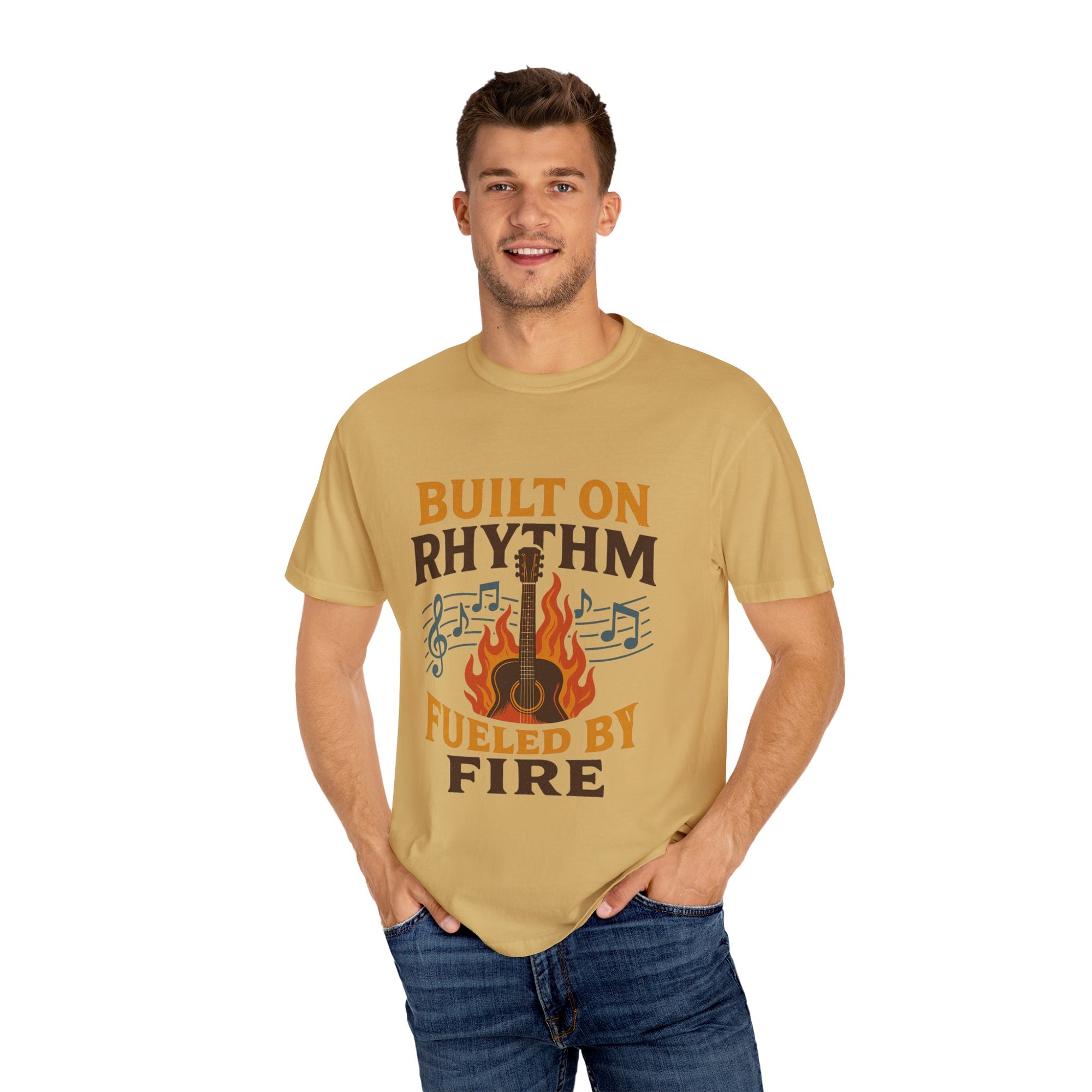 Rhythmic Fire T-Shirt, Music Lover Tee, Festival Apparel, Unisex Gift, Casual Wear, Band Merchandise