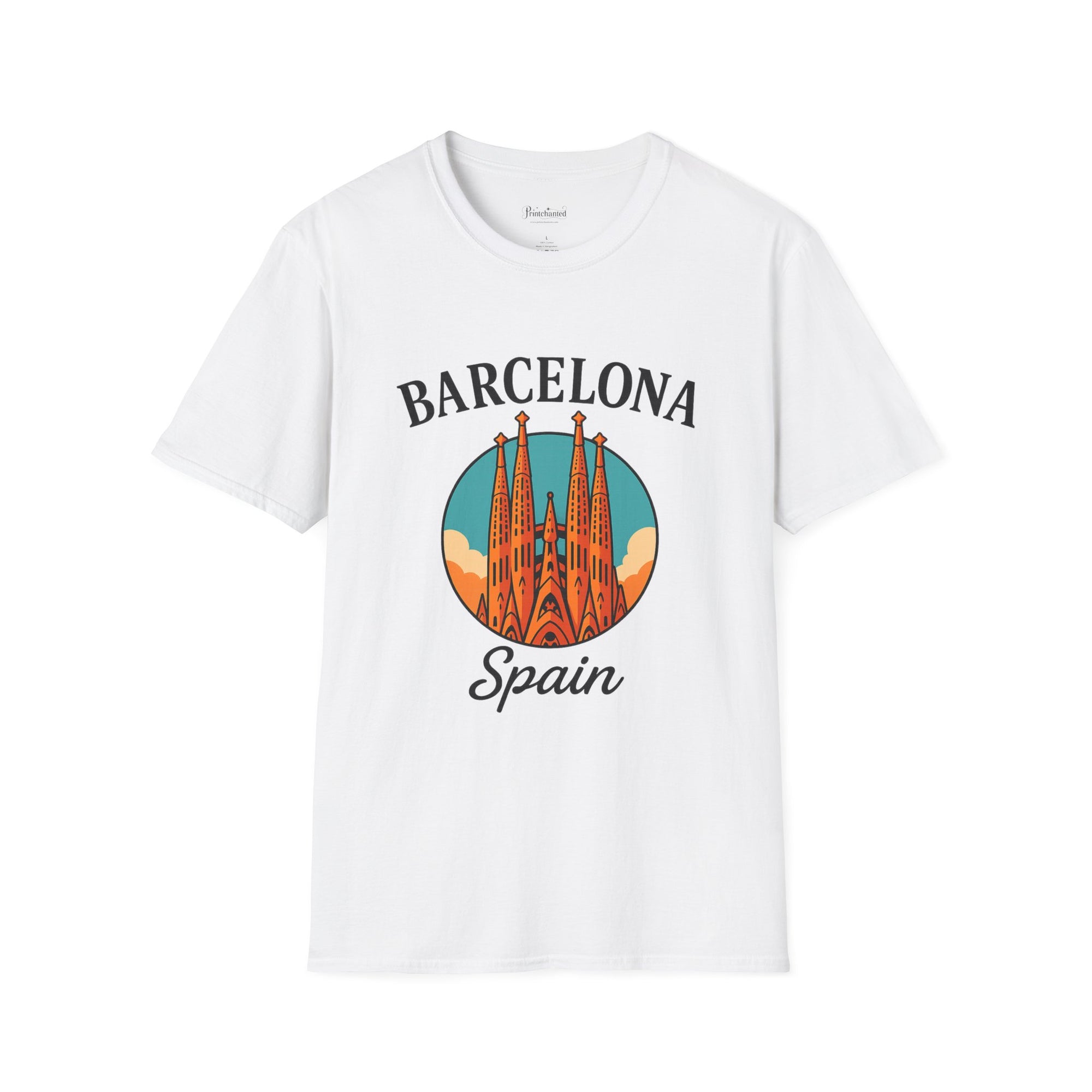 Barcelona Spain Unisex Softstyle T-Shirt | Travel Tee, Souvenir Shirt, Gift for Travelers, Vacation Apparel, Summer Outfit