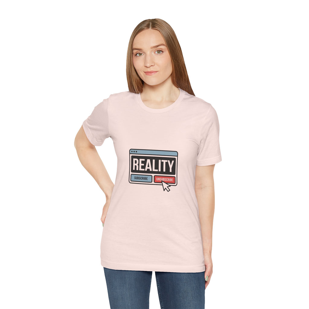 Reality Click Unisex Tee, Funny Graphic Shirt, Casual Wear, Geeky Apparel, Gift for Him/Her, Cool Tee for Everyday Style