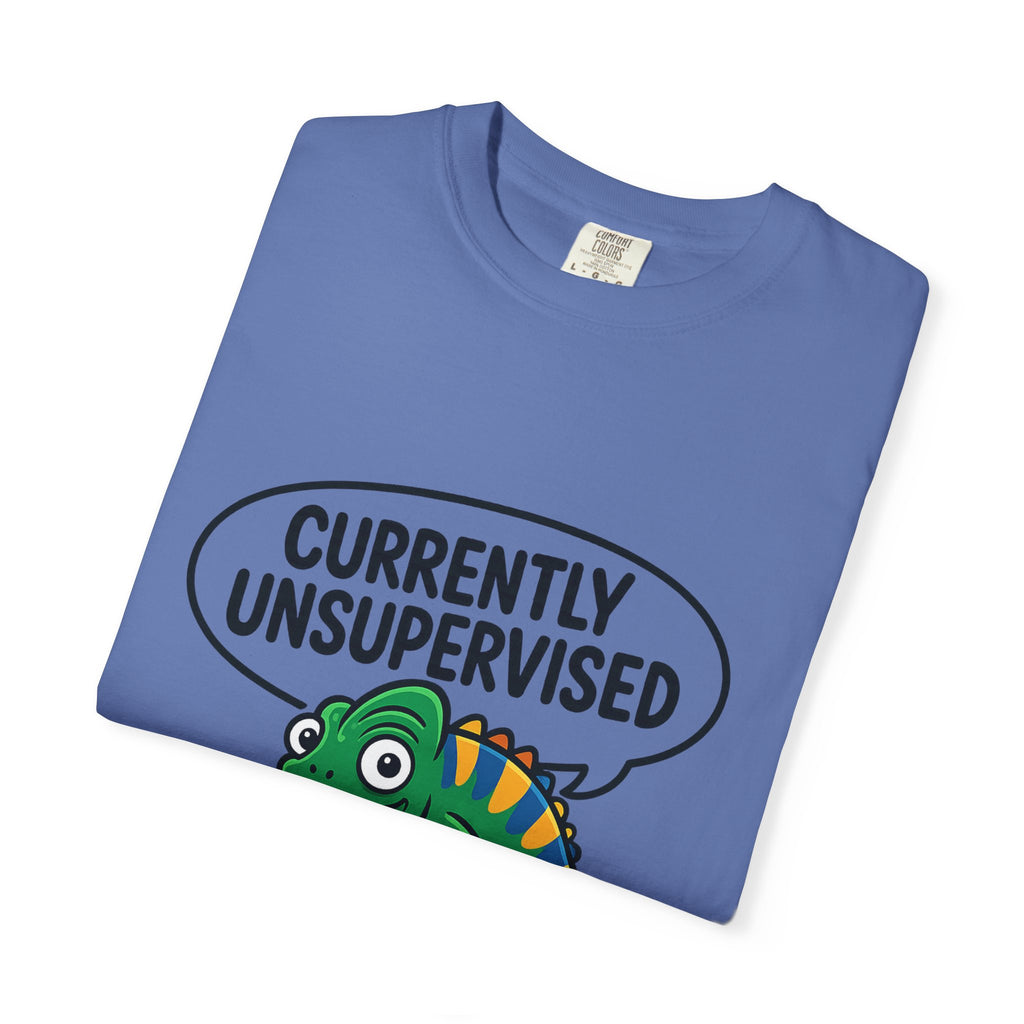 Whimsical Unisex T-Shirt, Currently Unsupervised Shirt, Fun Gift for Teens, Robot Graphic Tee, Casual Everyday Wear