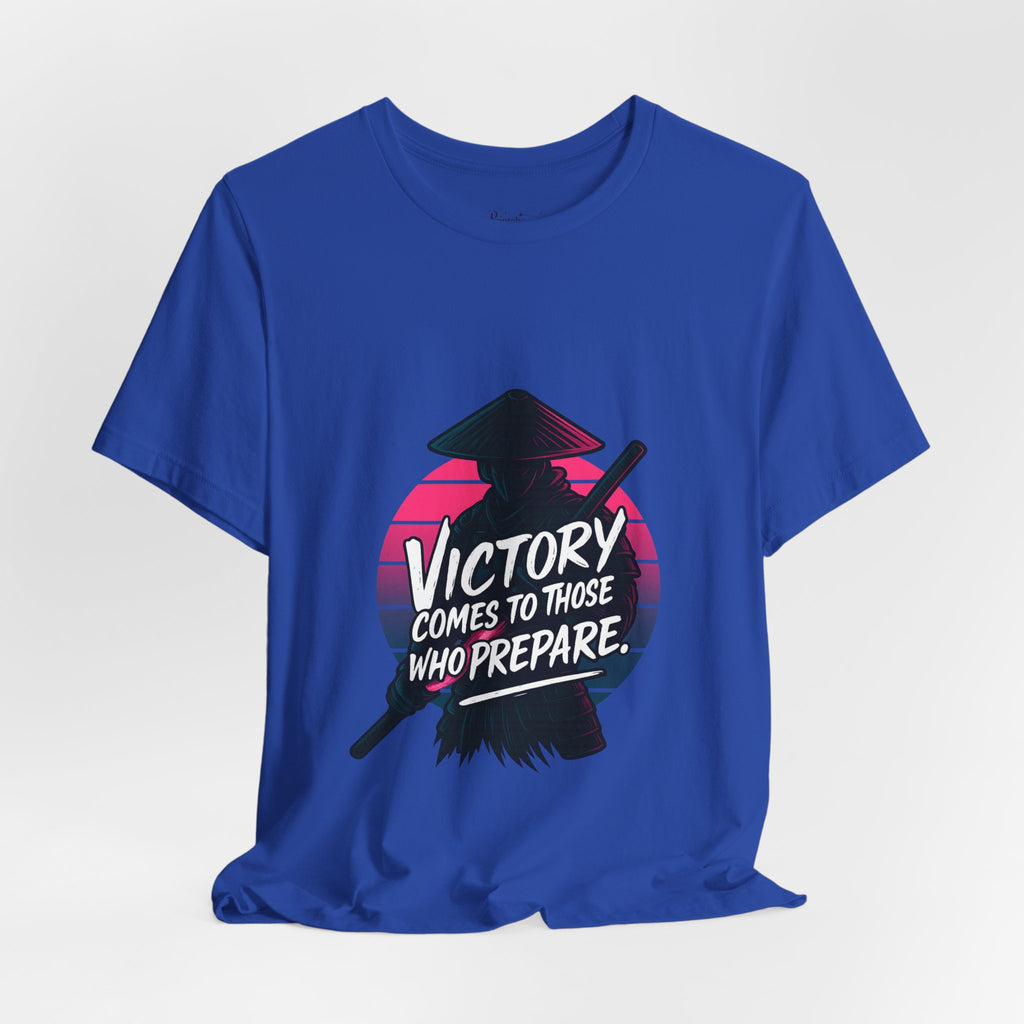 Victory Comes to Those Who Prepare Tee, Motivational T-Shirt, Unisex Graphic Tee, Inspirational Casual Wear, Gift for Gamers and Coaches