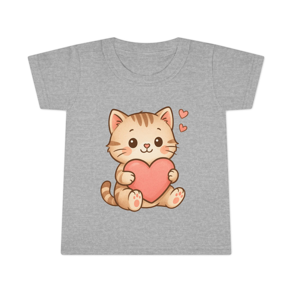 Cute Cat Love Toddler T-Shirt, Kids Cute Cat Tee, Baby Shower Gift, Toddler Birthday Gift, Pet Lover Shirt, Cute Animal Apparel