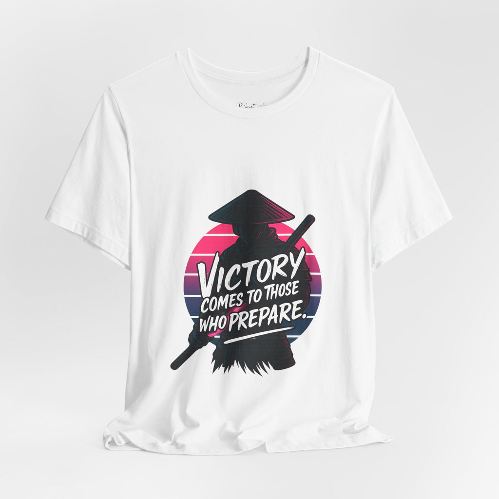 Victory Comes to Those Who Prepare Tee, Motivational T-Shirt, Unisex Graphic Tee, Inspirational Casual Wear, Gift for Gamers and Coaches