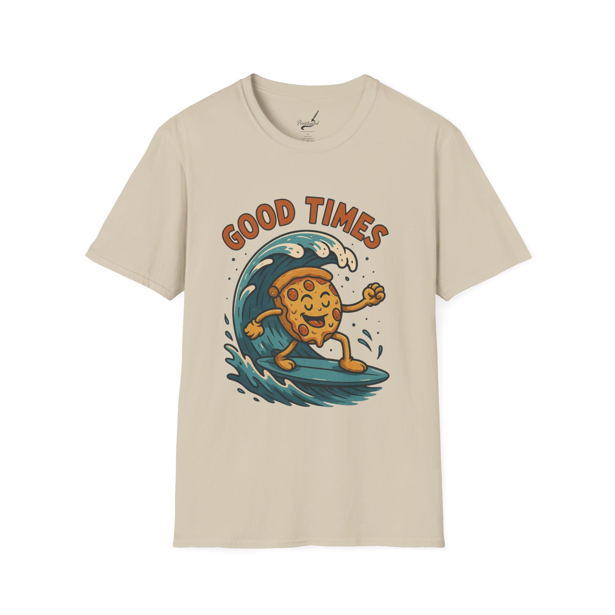 Surfing Cookie T-Shirt | Unisex Softstyle Tee | Fun Summer Vibes, Beach Life, Gift for Foodies, Good Times Shirt