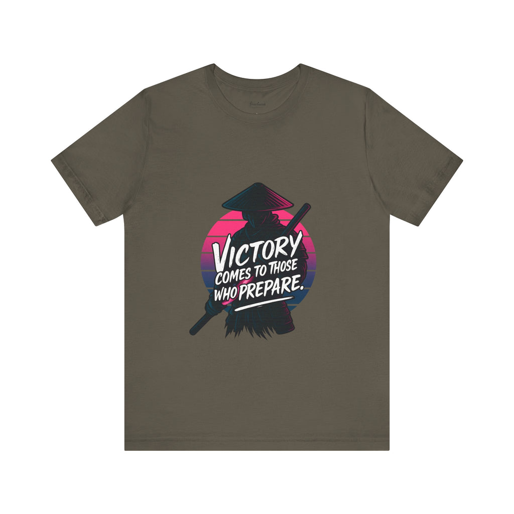 Victory Comes to Those Who Prepare Tee, Motivational T-Shirt, Unisex Graphic Tee, Inspirational Casual Wear, Gift for Gamers and Coaches