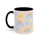 Whimsical Coffee Mug - Rainbow Sunshine Cloud Design, Cute Gift for Kids, Cheerful Home Decor, Perfect for Birthdays, Coffee Lover