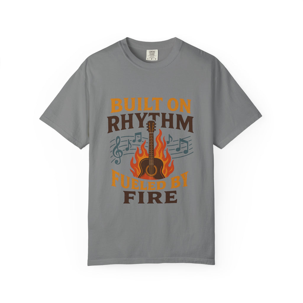 Rhythmic Fire T-Shirt, Music Lover Tee, Festival Apparel, Unisex Gift, Casual Wear, Band Merchandise