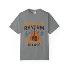 Rhythmic Fire T-Shirt, Music Lover Tee, Festival Apparel, Unisex Gift, Casual Wear, Band Merchandise