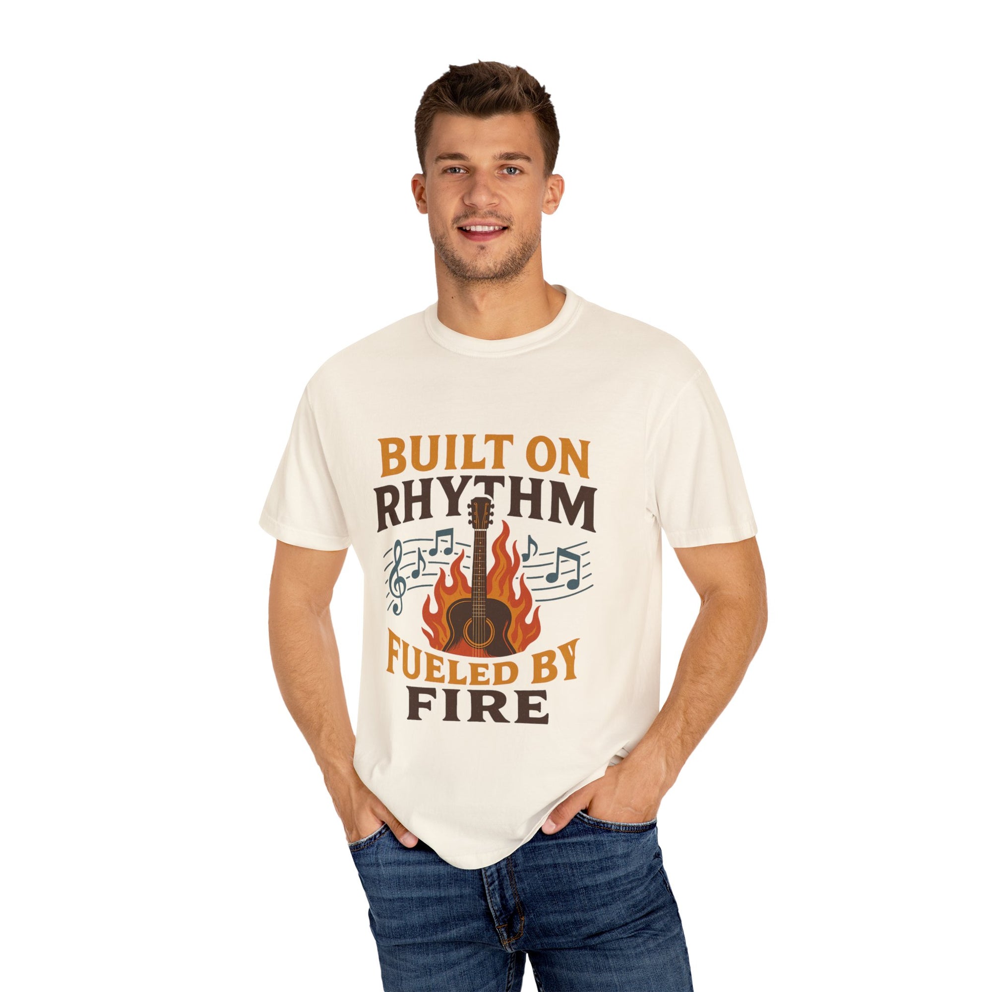 Rhythmic Fire T-Shirt, Music Lover Tee, Festival Apparel, Unisex Gift, Casual Wear, Band Merchandise