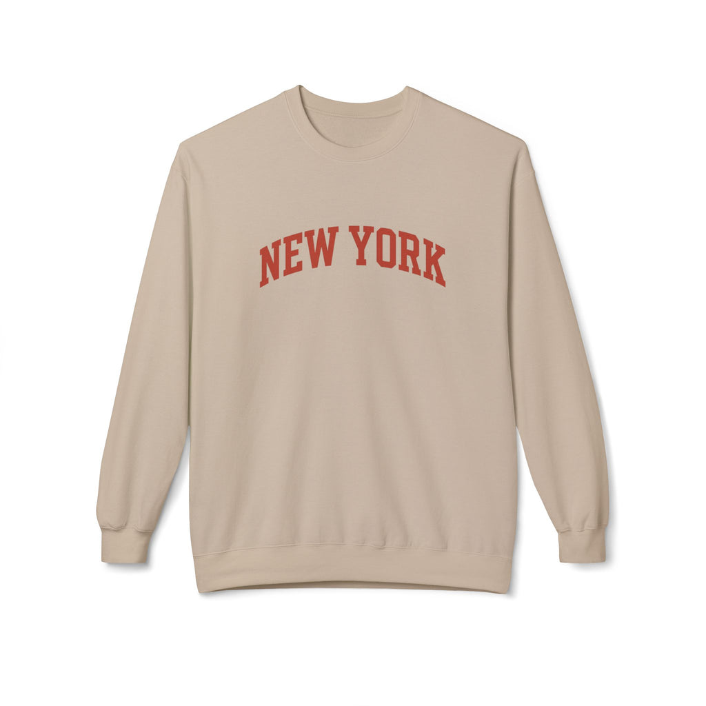 New York Love Unisex Crewneck Sweatshirt, Casual Fleece Sweatshirt, Cozy Streetwear, Gift for NYC Lovers, Fall Fashion, Comfortable Sweater