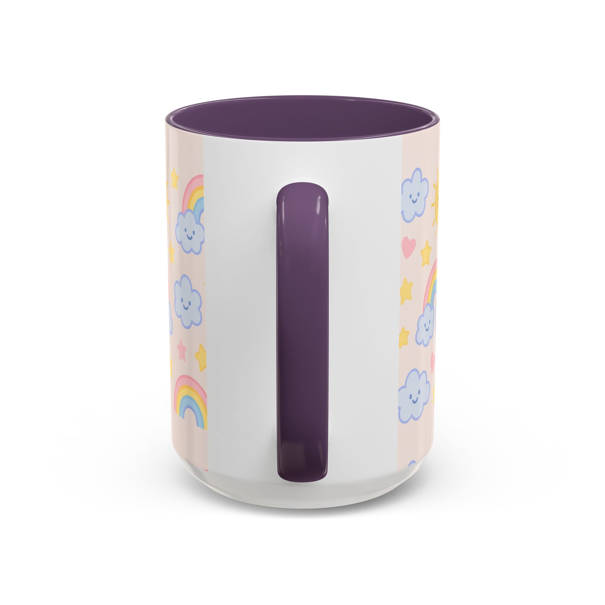 Whimsical Coffee Mug - Rainbow Sunshine Cloud Design, Cute Gift for Kids, Cheerful Home Decor, Perfect for Birthdays, Coffee Lover