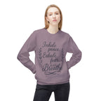Mindfulness Crewneck Sweatshirt, Cozy Sweatshirt, Inspirational Apparel, Relaxation Gift, Gift for Yogis, Meditation Wear