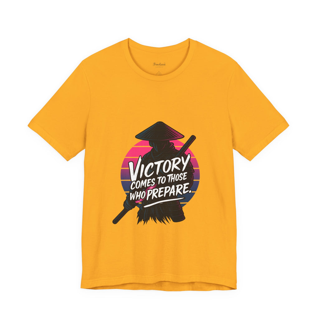 Victory Comes to Those Who Prepare Tee, Motivational T-Shirt, Unisex Graphic Tee, Inspirational Casual Wear, Gift for Gamers and Coaches