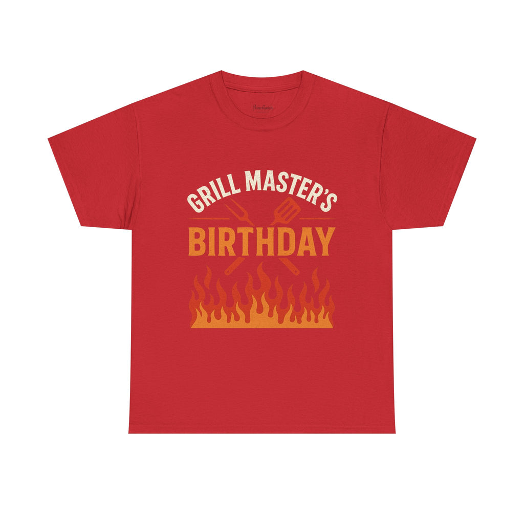 Grill Master's Birthday Tee, Funny BBQ T-Shirt, Gift for Men, Cooking Enthusiasts, Summer Party Apparel