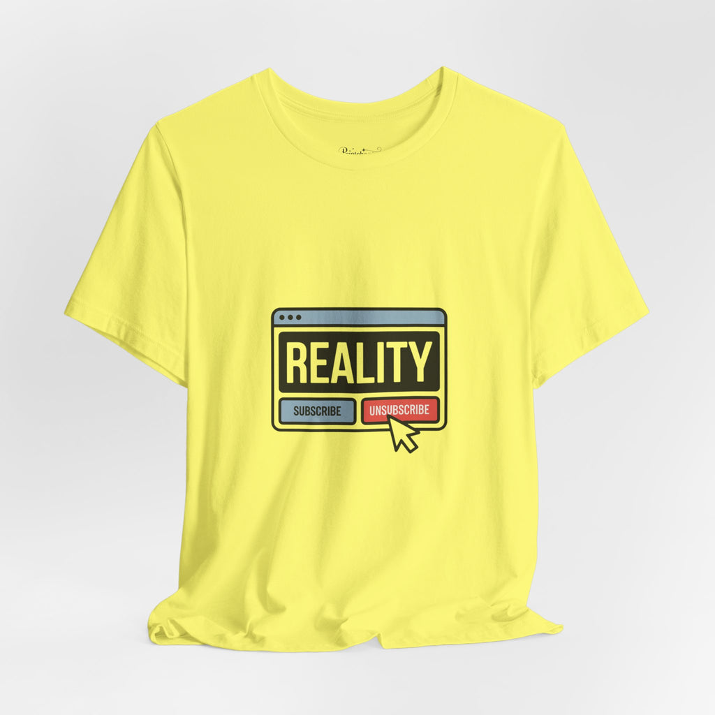 Reality Click Unisex Tee, Funny Graphic Shirt, Casual Wear, Geeky Apparel, Gift for Him/Her, Cool Tee for Everyday Style