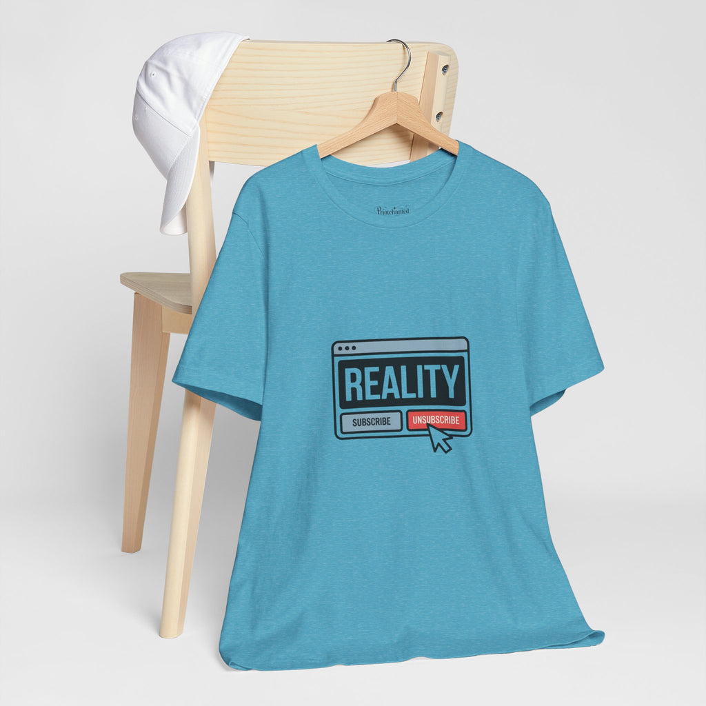 Reality Click Unisex Tee, Funny Graphic Shirt, Casual Wear, Geeky Apparel, Gift for Him/Her, Cool Tee for Everyday Style
