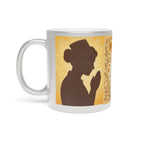 Nurse's Prayer Metallic Mug | Inspirational Gifts for Nurses, Motivational Coffee Cup, Silver/Gold Prayer Mug, Nurses Appreciation Gift